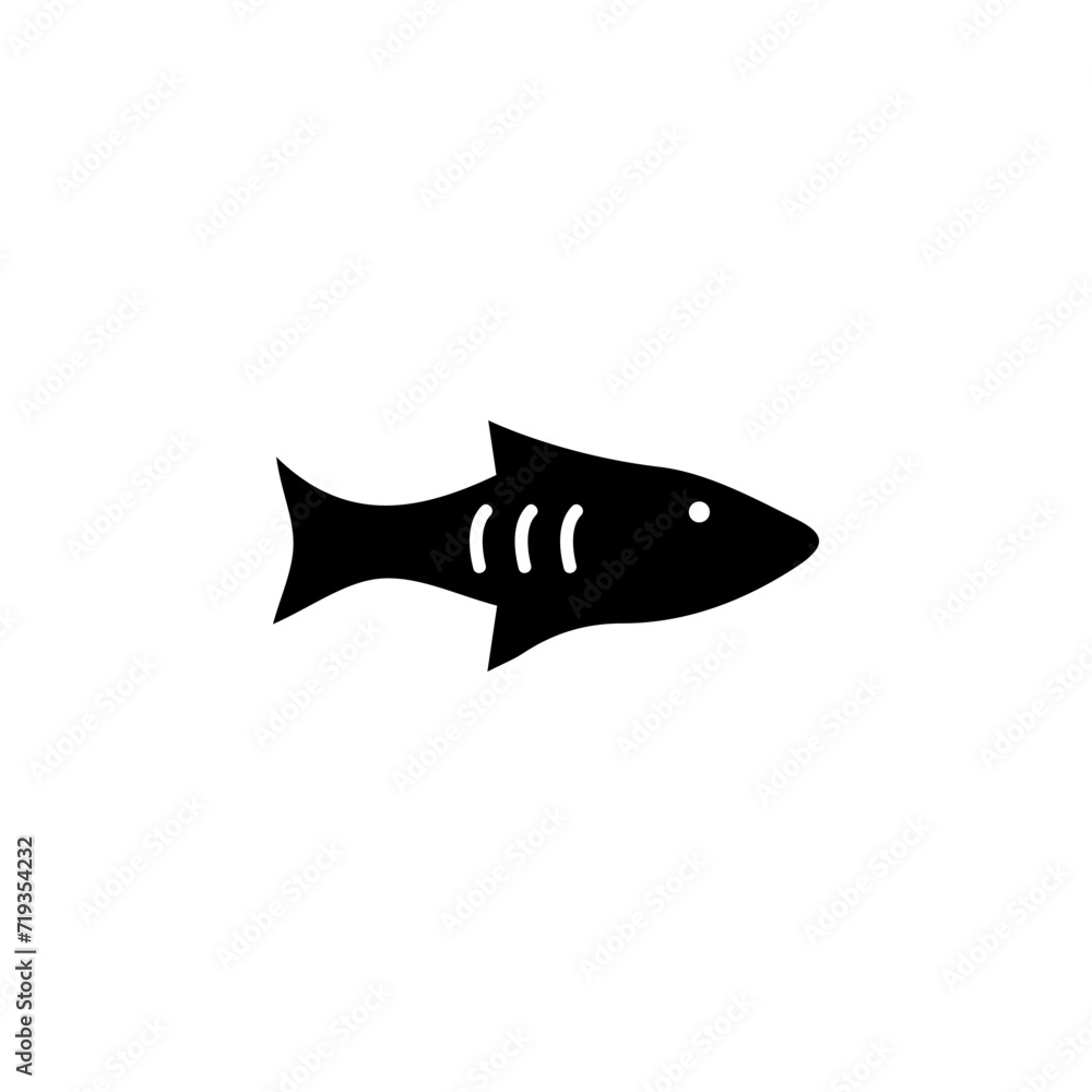 Fish flat vector icon Fish flat vector icon