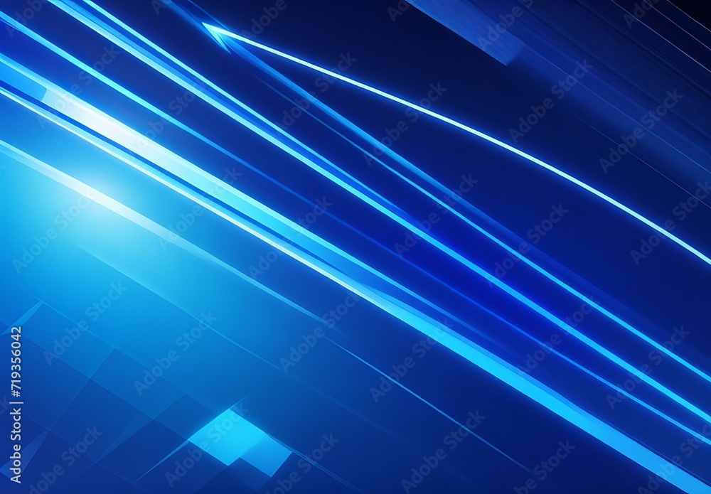 Blue abstract background with blue glowing geom Blue abstract background with blue glowing geom