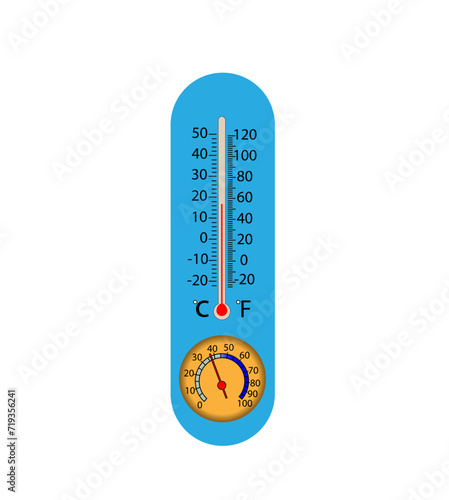 Vector illustration of a wall thermometer