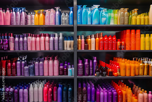 a photo of shelves full of hair care products in