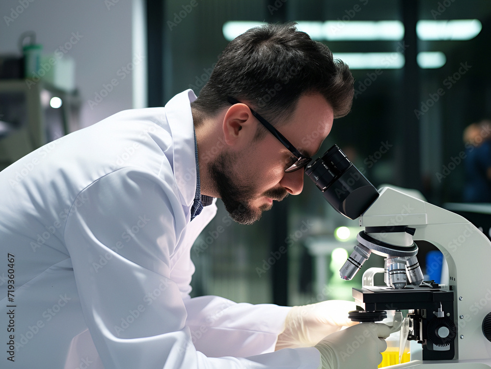 scientist in a lab coat conducting experiments with precision scientist in a lab coat conducting experiments with precision