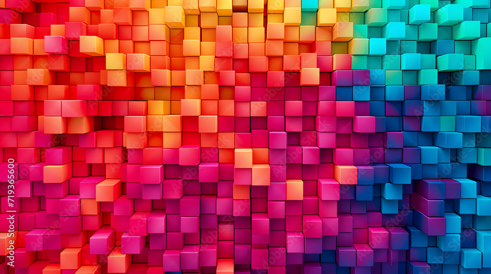 A colorful background with squares in different colors,,
Colorful blocks wallpaper, in the style of pastel toned Free Photo
