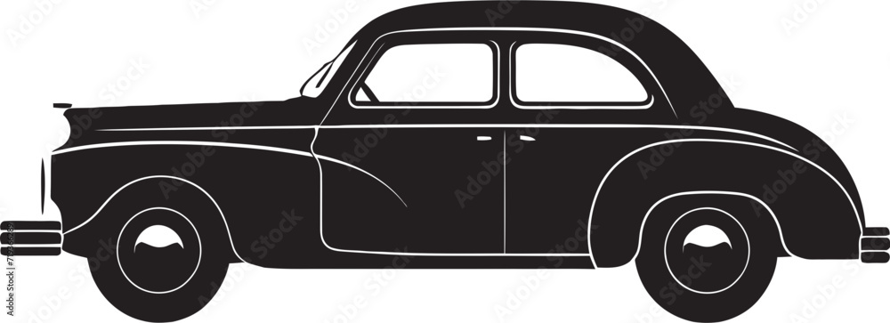 Urban Ink Drive Vector Car in BlackGraphite Motion Black Car Illustration