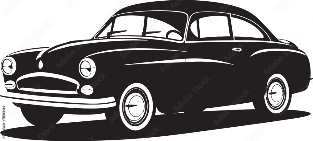 Ink Noir Wheels Vector Car ArtShadowy Drive Black Car Vector Sketch