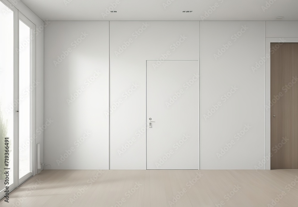 Empty home interior wall mockup 3d render Empty home interior wall mockup 3d render