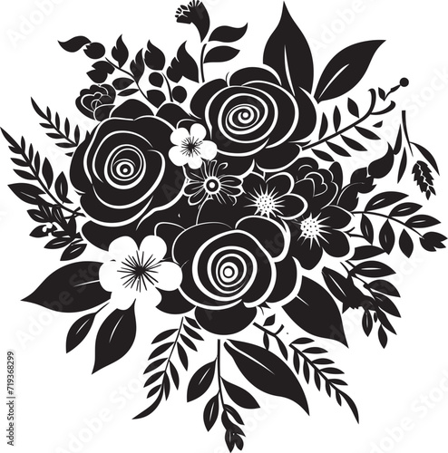 Aesthetic Blossom Haven Detailed Floral Vectors for DecorationElegant Botanical Rhapsody Intricate Vector Floral Designs