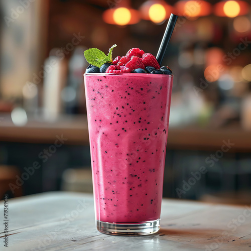 red fruits smoothie, AI generated