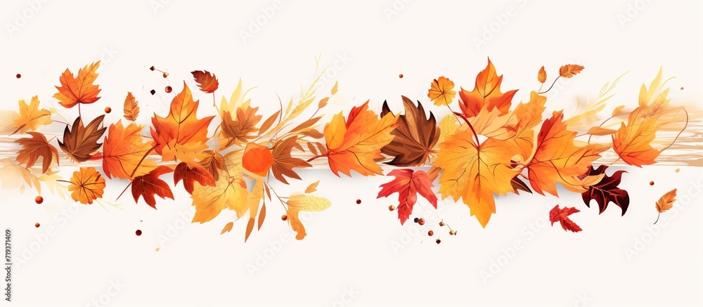 Seamless pattern with many abstract autumn colors. Beautiful floral background for invitations. To decorate wallpaper or fabric in vintage style.
