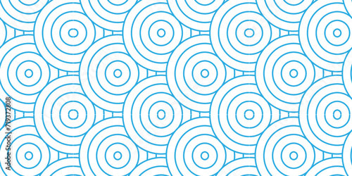 Modern diamond geometric waves spiral pattern and abstract circle wave lines. blue seamless tile stripe geomatics overlapping create retro square line backdrop pattern background. Overlapping Pattern.