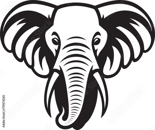 Enigmatic Black Elephant Vector DesignIntriguing Silhouette Elephant Graphic