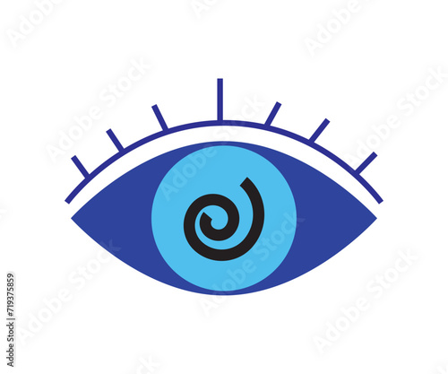 Evil eyes icon, Evil eye talisman icons. Turkish or Greek eye symbols. Greece ethnic magic amulet. Mystical blue hamza icons set in hand drawn style. Nazra amulet symbol. photo