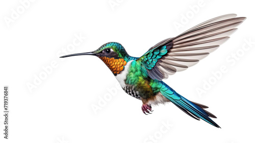 Flying hummingbird isolated © DX