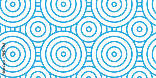 Modern diamond geometric waves spiral pattern and abstract circle wave lines. blue seamless tile stripe geomatics overlapping create retro square line backdrop pattern background. Overlapping Pattern.