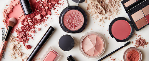  a variety of makeup items are shown in photo