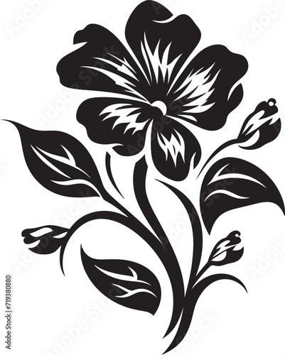 Shadowy Floral Elegance Illuminated XVI Black and White Vector EleganceNoir Nouveau Floral Fantasies Illuminated XVI Dark Floral Vector Fantasies