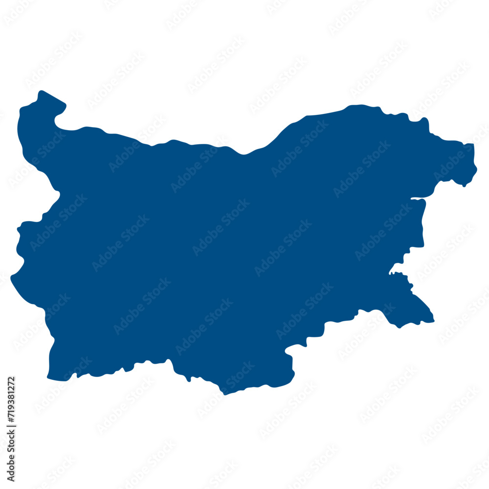 Bulgaria map. Map of Bulgaria in white color