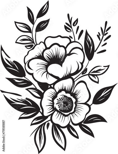 Monochrome Floral Magnificence Illuminated XVI Black and White Floral MagnificenceMidnight Floral Gallery Illuminated XVI Stylish Black Floral Gallery