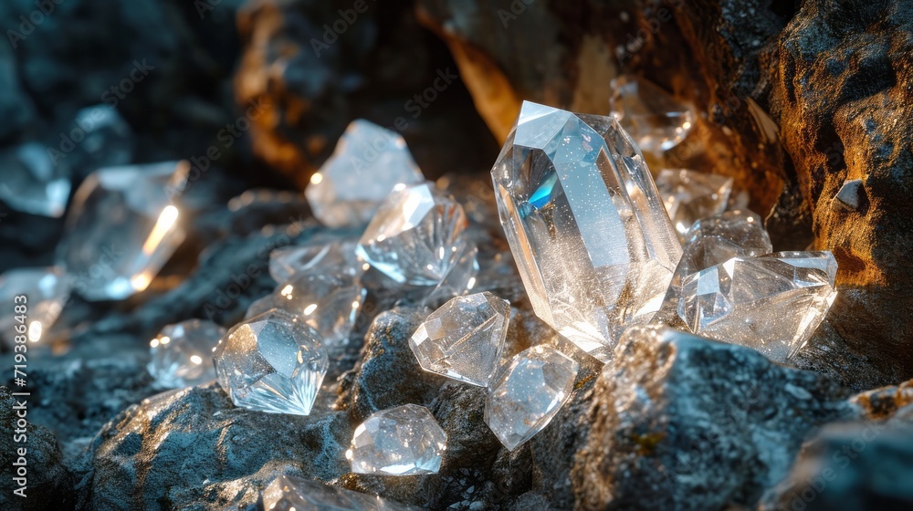 Glistening Gems: Diamonds in Natural Splendor