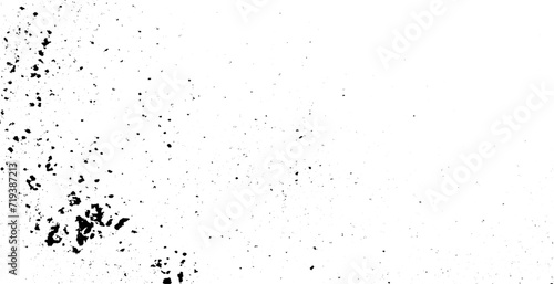 Abstract vector noise. Small particles of debris and dust. Distressed uneven background. Grunge texture overlay with fine grains isolated on white background. Vector illustration. EPS10.