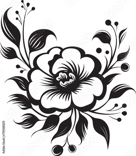 Enigmatic Midnight Gardens Mysterious Floral GardensShadowy Floral Artistry Black Vector Floral Artistry