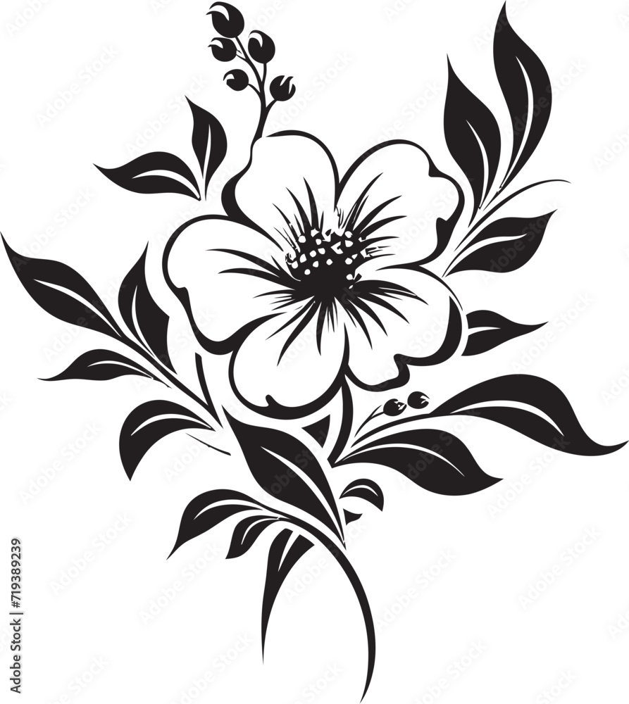 Monochrome Floral Magnificence Illuminated Black and White Floral MagnificenceMidnight Floral Gallery Illuminated Stylish Black Floral Gallery