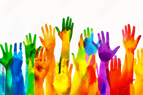People. Multicultural. Watercolor illustration wallpaper