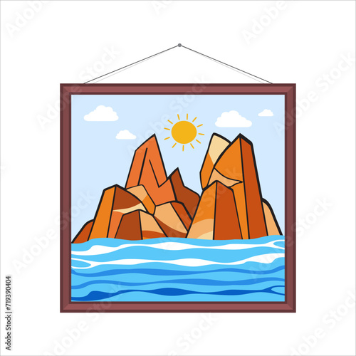 Wallpaper Mural Vector illustration of a picture in a frame. Torontodigital.ca