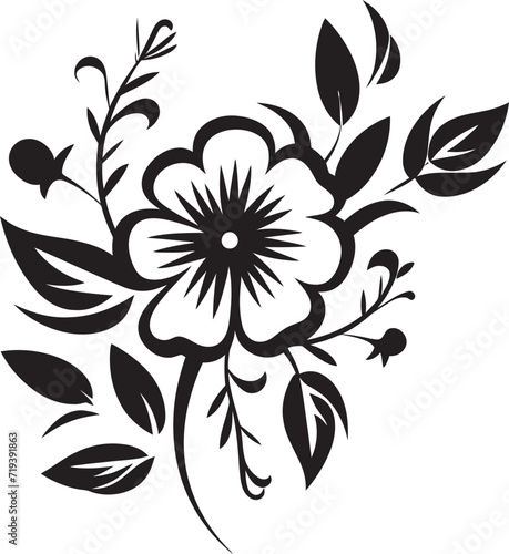 Midnight Floral Gallery Illuminated VI Stylish Black Floral GalleryInked Floral Intricacies Illuminated VI Intricate Vector Floral Intricacies