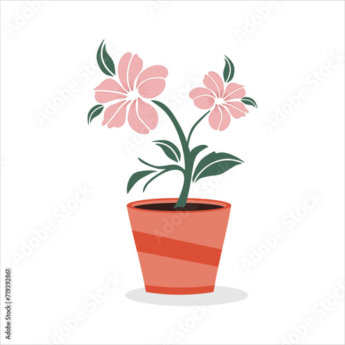Wallpaper Mural Flower arrangement in a pot. Vector illustration.  Torontodigital.ca