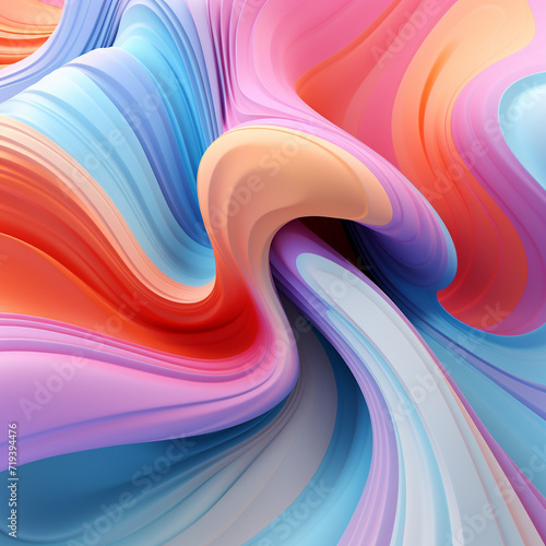 Abstract illustration with trendy colors. Image produced by artificial intelligence.