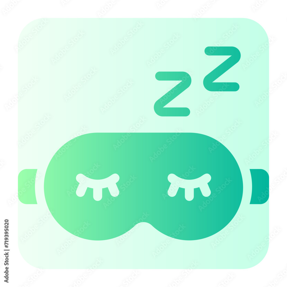 sleeping mask gradient icon sleeping mask gradient icon