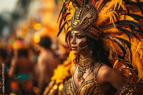 Brazilian woman dancing in a carnival parade © Lara Sanmarti