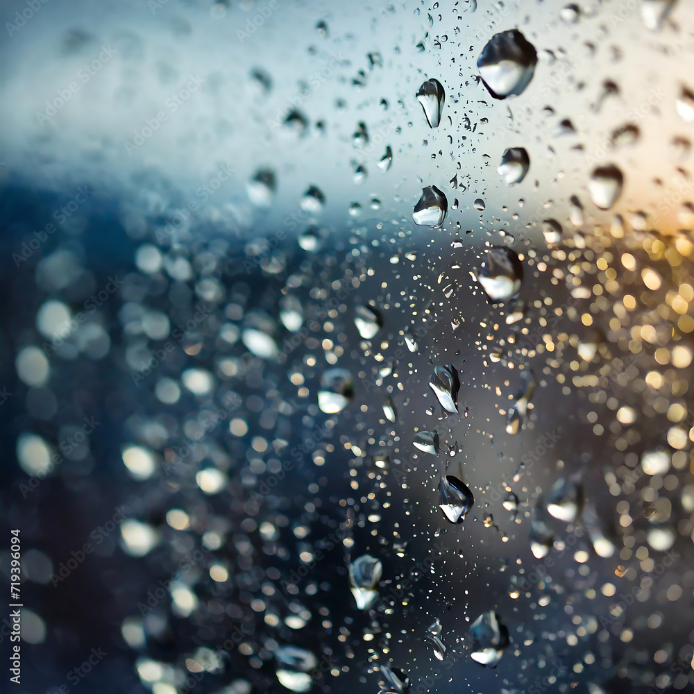 Fototapeta premium drops of water on the window