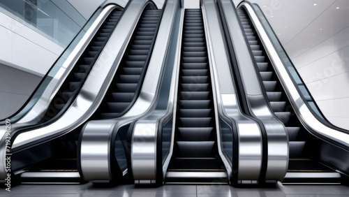escalator in shopping mall ai generated