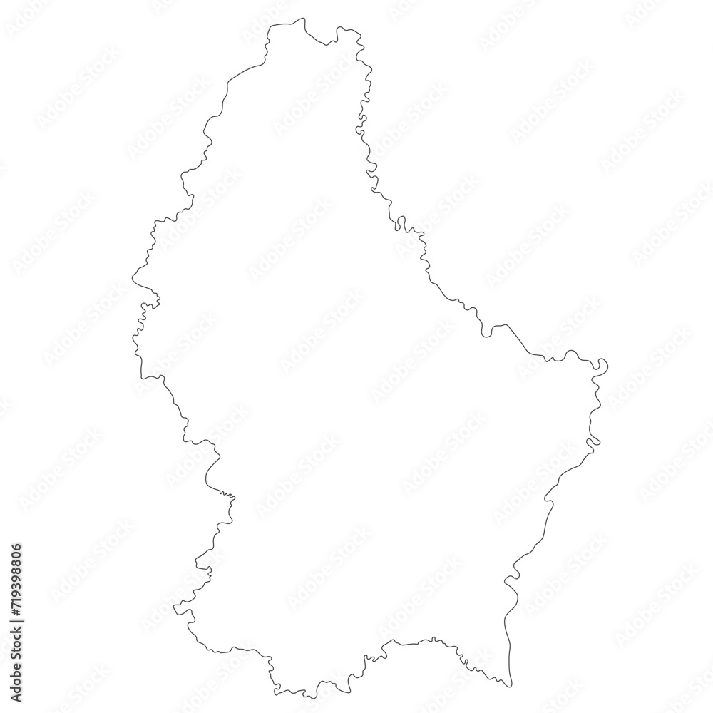 Luxembourg map. Map of Luxembourg in white color Luxembourg map. Map of Luxembourg in white color