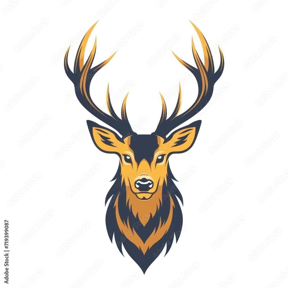 Animal Deer. Logo illustration of a Deer. Deer emblem, icon, logotype,decal, print Animal Deer. Logo illustration of a Deer. Deer emblem, icon, logotype,decal, print