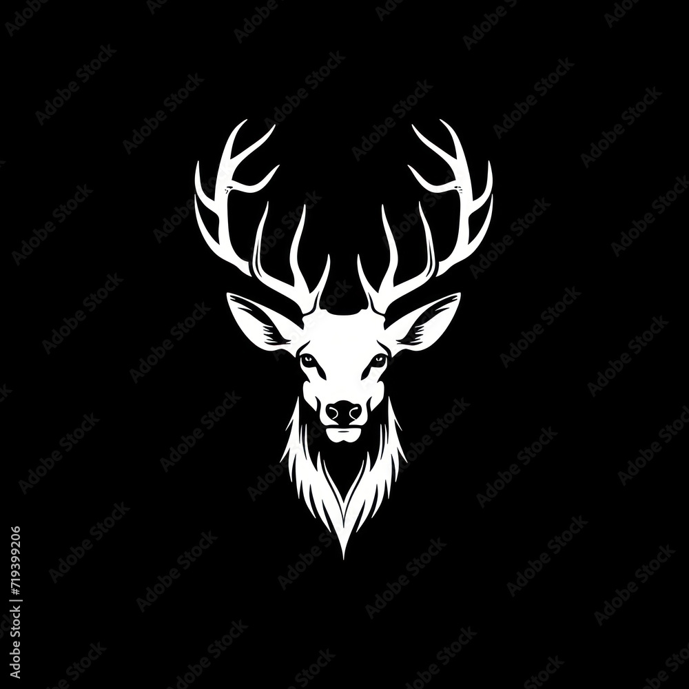 Animal Deer. Logo illustration of a Deer. Deer emblem, icon, logotype,decal, print Animal Deer. Logo illustration of a Deer. Deer emblem, icon, logotype,decal, print