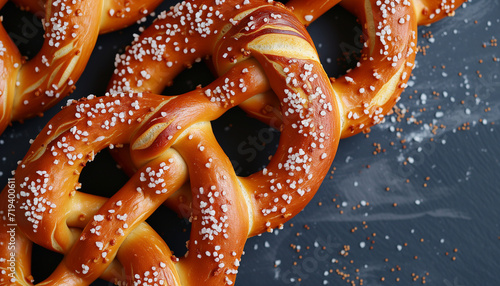 close up of a pretzel photo