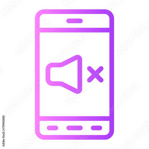 silent mode gradient icon