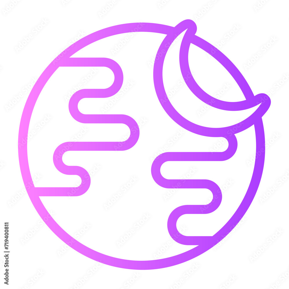 moon gradient icon