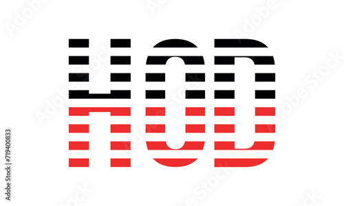 HOD three initial letter iconic line negative space minimal logo design vector template. monogram, abstract, wordmark, business, typography, minimalist, brand, company, flat, modern, unique, simple