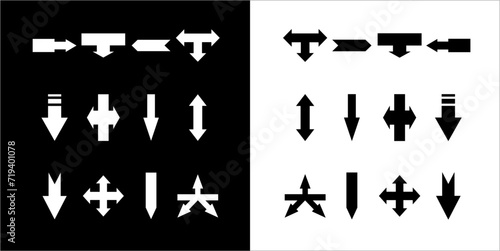 Illustration vector graphics a set of arrow icons © Sempulur