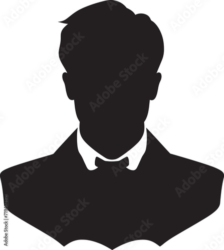 Shades of Masculinity Black Vector Illustration SeriesThe Monochrome Canvas Man Vector Black Portrayals