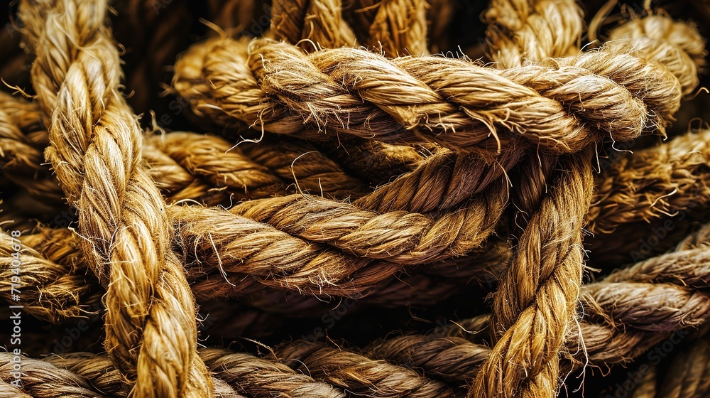 interweaving of brown ropes, background, texture of laces, surface of the material interweaving of brown ropes, background, texture of laces, surface of the material