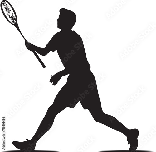 badminton player silhouette vector illustration