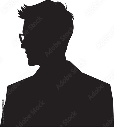 Graphic Diversity Black Vector Man Illustration SeriesAbstracted Realms Man Vector Black Artistry Explored