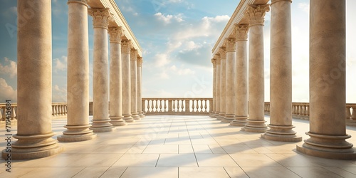 Ancient columns forming a colonnade.