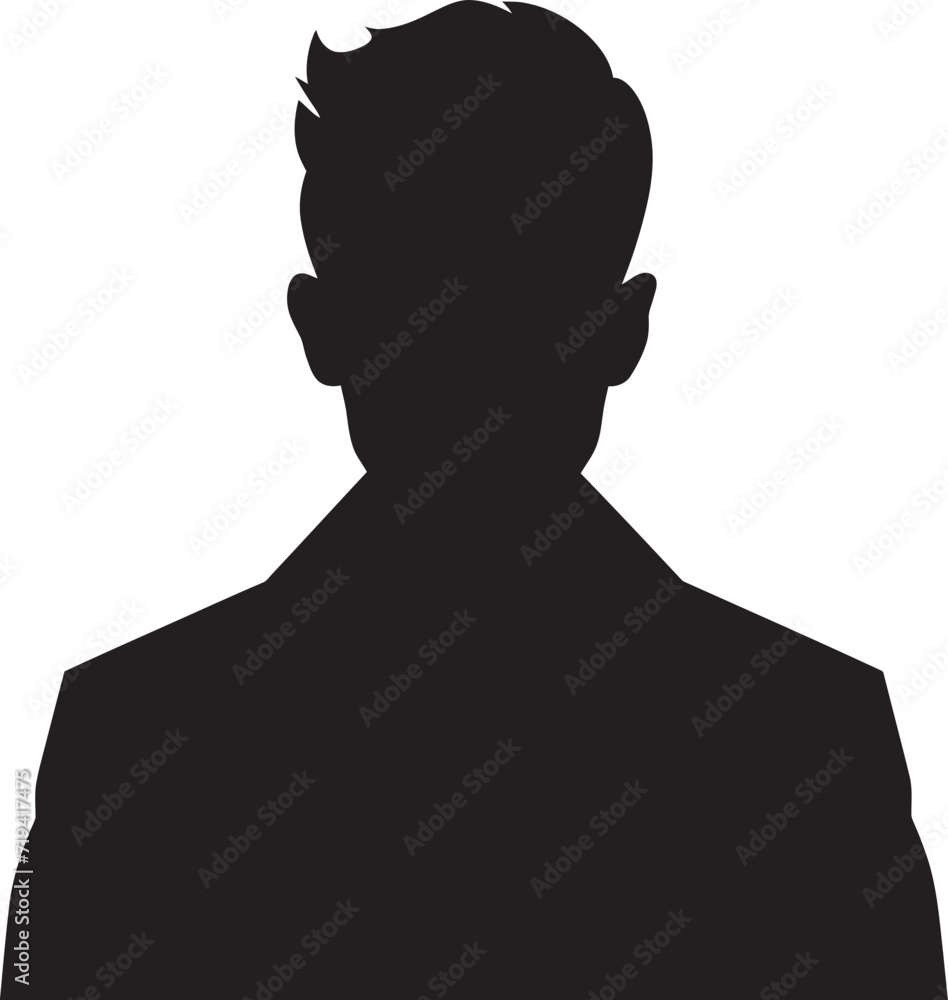 Expressive Silhouettes Black Vector Man PortrayalsSculpting Masculinity Man Vector Black Artistry