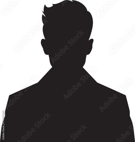 Expressive Silhouettes Black Vector Man PortrayalsSculpting Masculinity Man Vector Black Artistry