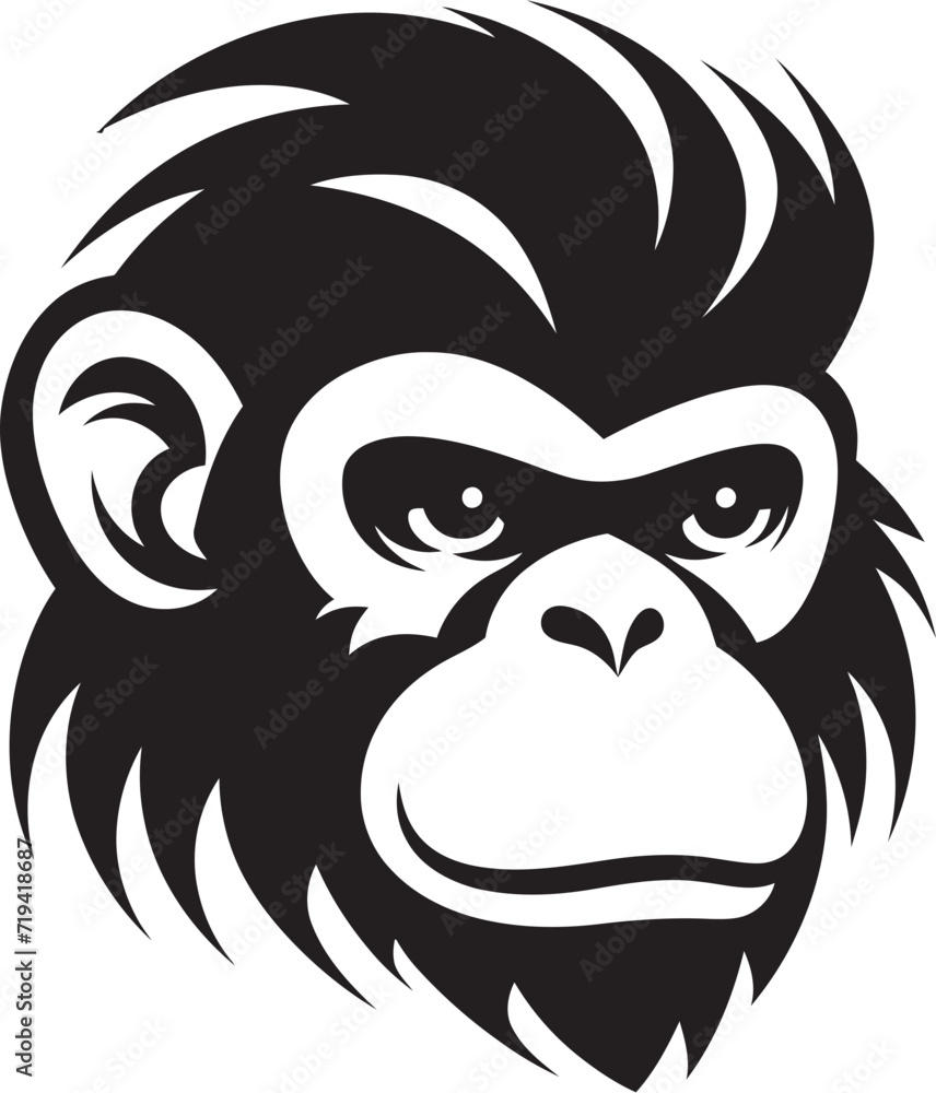 Shadowed Silhouettes Black Ape VectorsGraphite Gaze Vectorized Monkey Sketches